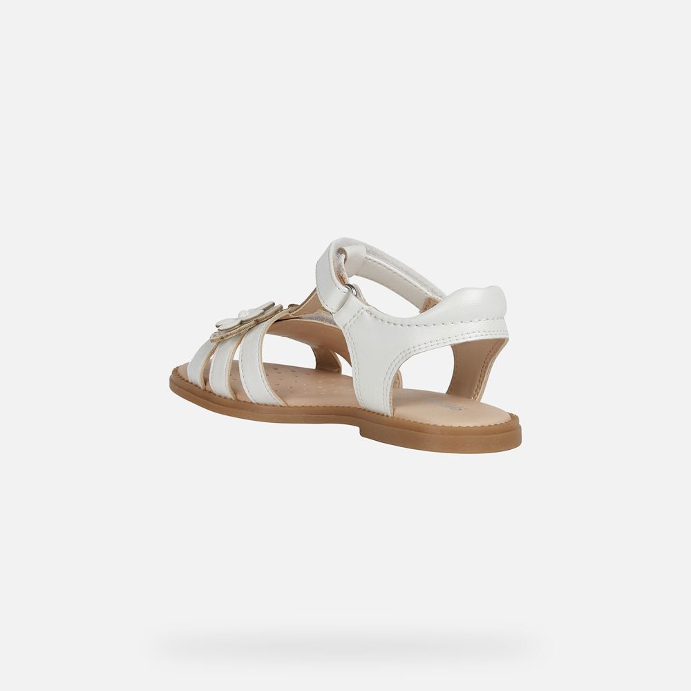 Sandalias Geox Menina Branco - Karly - IFVCQ7638